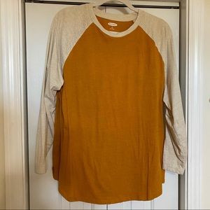 Mustard Yellow Baseball Tee